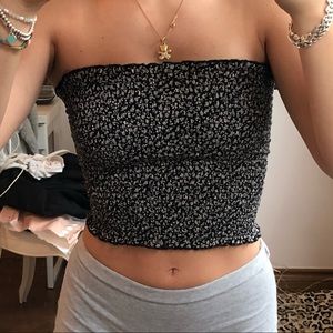 floral brandy melville tube top